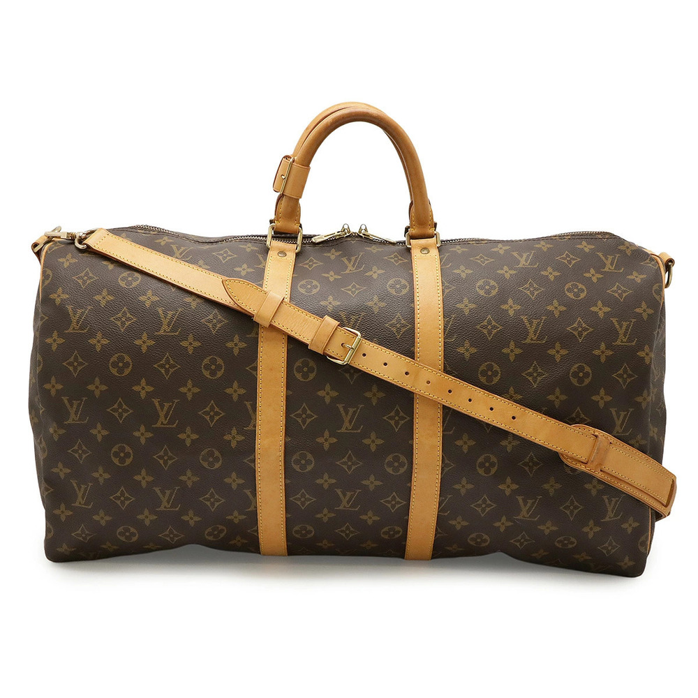 LOUIS VUITTON Monogram Keepall Bandouliere Boston Bag Travel Shoulder